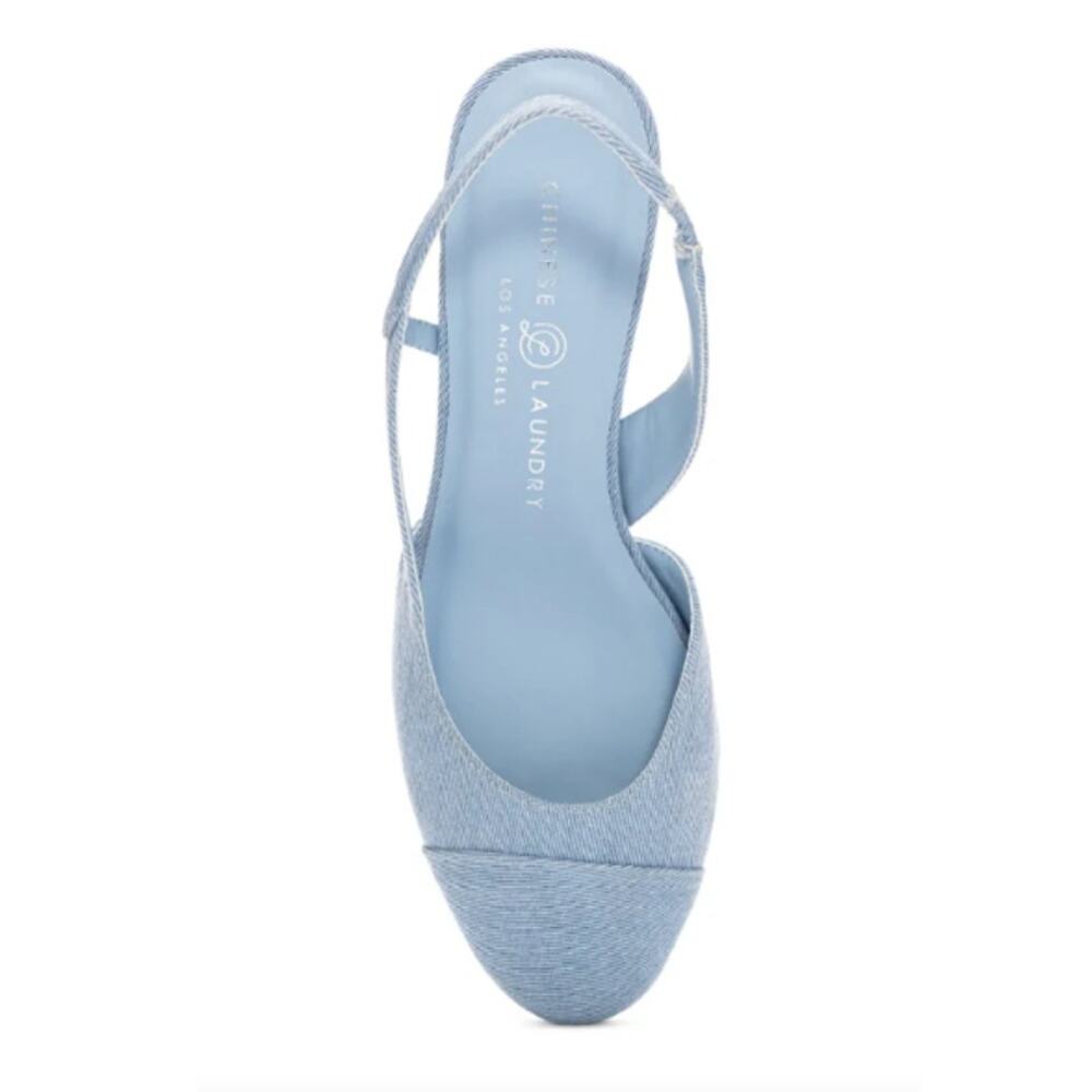 Chinese Laundry Women's Blue Rozie Denim Slingback Pumps Size 8.5M - Picture 3 of 11